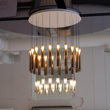 Penta Iconica suspension lights hung as a cluster