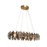 Incandescencia 37.5" Glam Brass Rectangle Chandelier - 8-Light Modern Pendant Lighting
