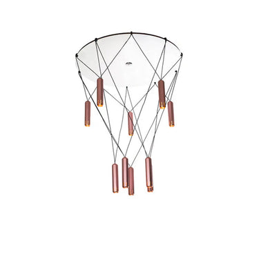 Copper-finished Innermost Brixton Cluster hanging light with warm white LED glow