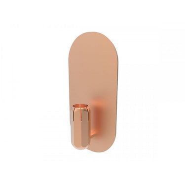 Elegant Innermost Brixton copper up-light, ETL listed, enhancing the design of a high-end boutique hotel room.