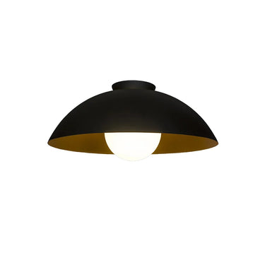 Contemporary aluminum flush mount lamp, Chelsea series, perfect for office or hallway lighting. 