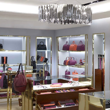 Tom Kirk designed 40-inch dimmable ambient lighting chandelier