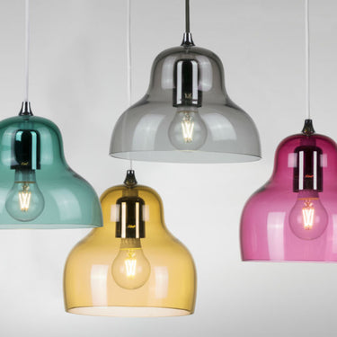 Colorful hanging light with soft diffused glow for living room and workspace décor