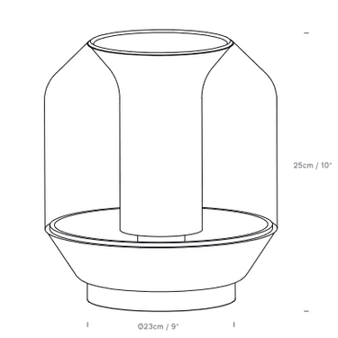 Lateralis ambient light fixture with inline rotary dimmer switch