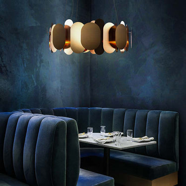 designer brass ceiling light Panel 115 by Innermost for high ceilings