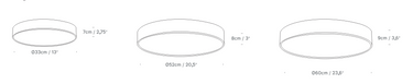 Round LED flush ceiling light available in 13 to 23 inch sizes