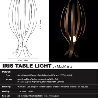 MacMaster Original Iris Table Lamp