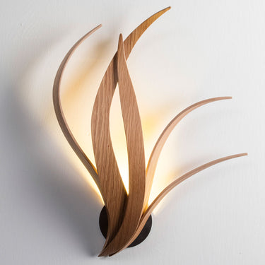 Contemporary Iris Wall Light MacMaster Design Oak