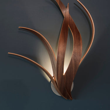 Handcrafted Wooden Wall Sconce Iris Wall Light