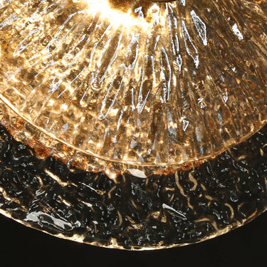 Glam Brass LED Chandelier, 12", 2-Light, Water Pattern Glass by Irma (HA05128)