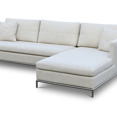 Contemporary Istanbul sectional sofa by SohoConcept designed by Tayfur Ozkaynak in modern living room in cream tweed right-hand facing