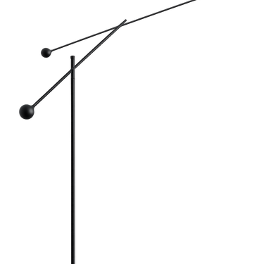 Modern Ixa LED floor lamp by Artemide with spherical adjustable head and steel base
