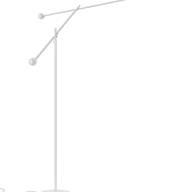 Contemporary designer floor lamp by Artemide with aluminum body and direct light - White-Grey