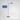 Modern blue LED floor lamp with slim curved arm and round base on neutral background