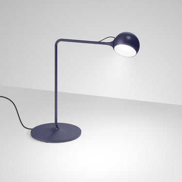 Foster & Partners designer table lamp with integrated LED and minimalist aluminum body blue