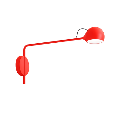Artemide Ixa adjustable LED wall light in red finish