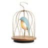 Jingoo by Daqiconcept, Aqua Blue porcelain songbird inside a slender cage