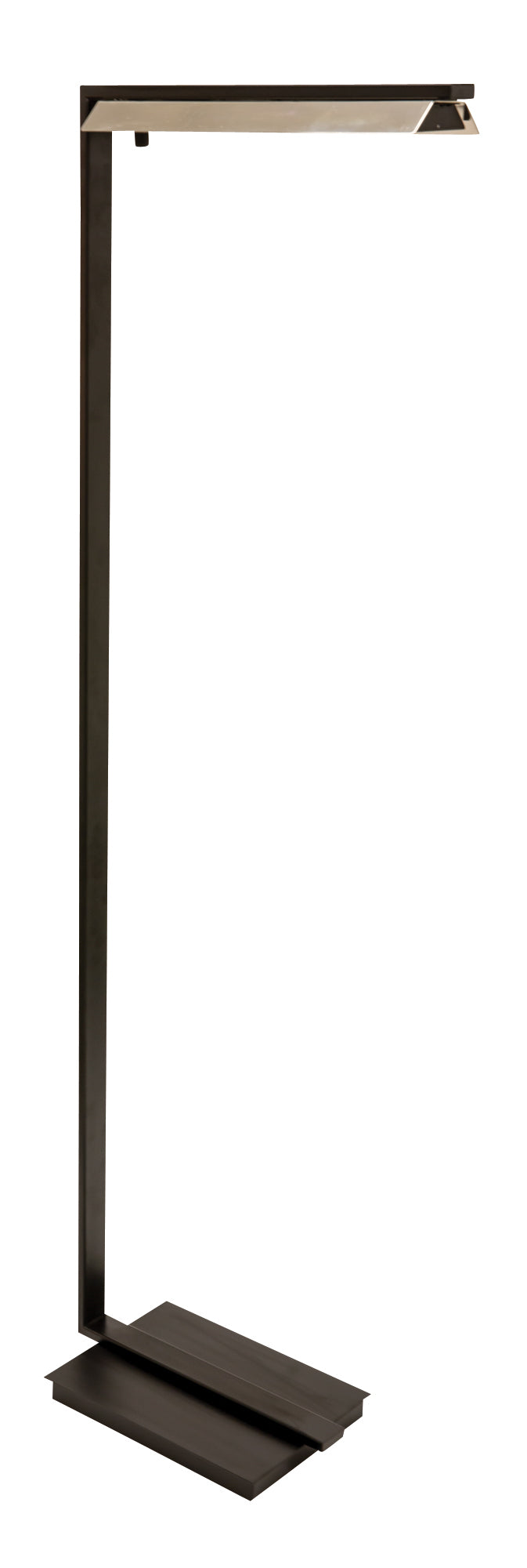 House of Troy 52" Jay LED Floor Lamp in Black with Polished Nickel JLED500-BLK