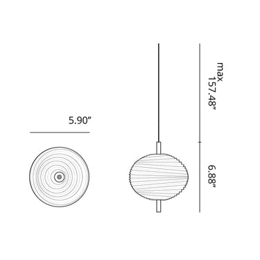 Luxury LED pendant light with polished glass shade for kitchen island