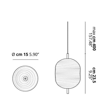 Lodes Jefferson Small 7-Light LED crystal pendant light with vortex patterned glass