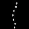 Jefferson Small 7-Light Round Pendant by Lodes in black chrome with Bohemian crystal diffusers