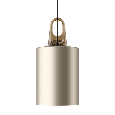  Italian designer cylinder pendant lamp in champagne finish for dining room lighting