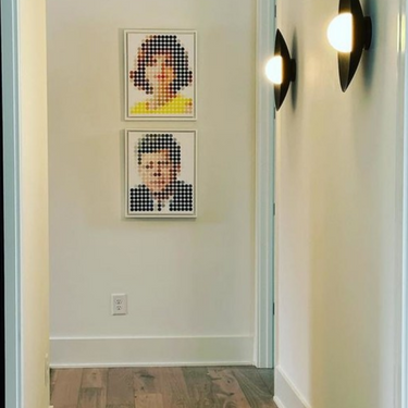 Contemporary LED wall light, Joni 13, aluminum and glass construction, 90 CRI, Hallyway Light