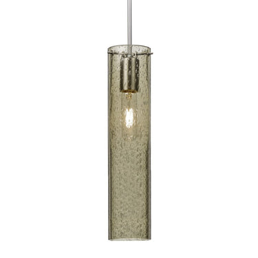 Handcrafted European latte bubble glass shade on Besa Lighting Juni 16 pendant
