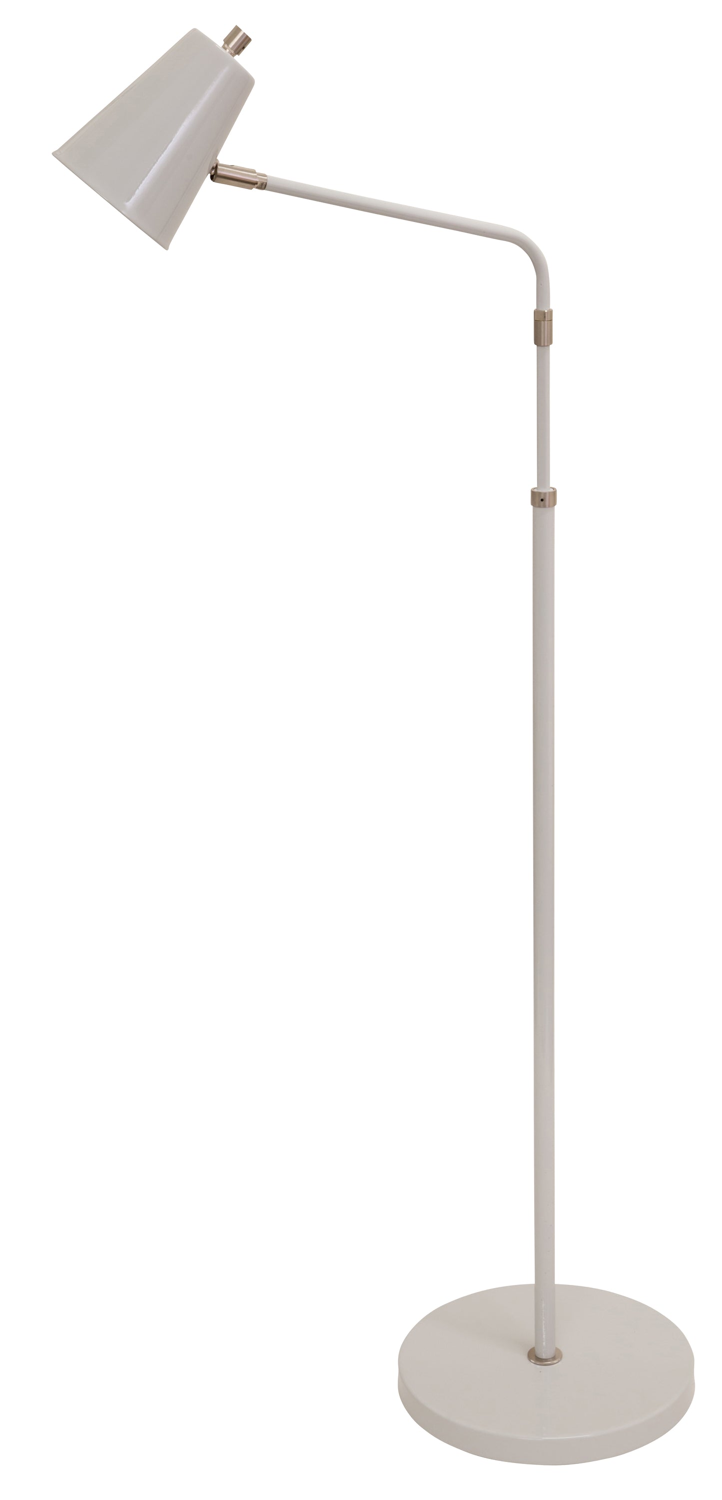 House of Troy Kirby LED adjustable floor lamp in gray with satin nickel accents K100-GR