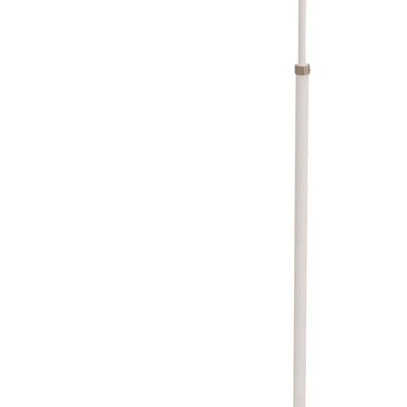 House of Troy Kirby LED adjustable floor lamp in white with satin nickel accents