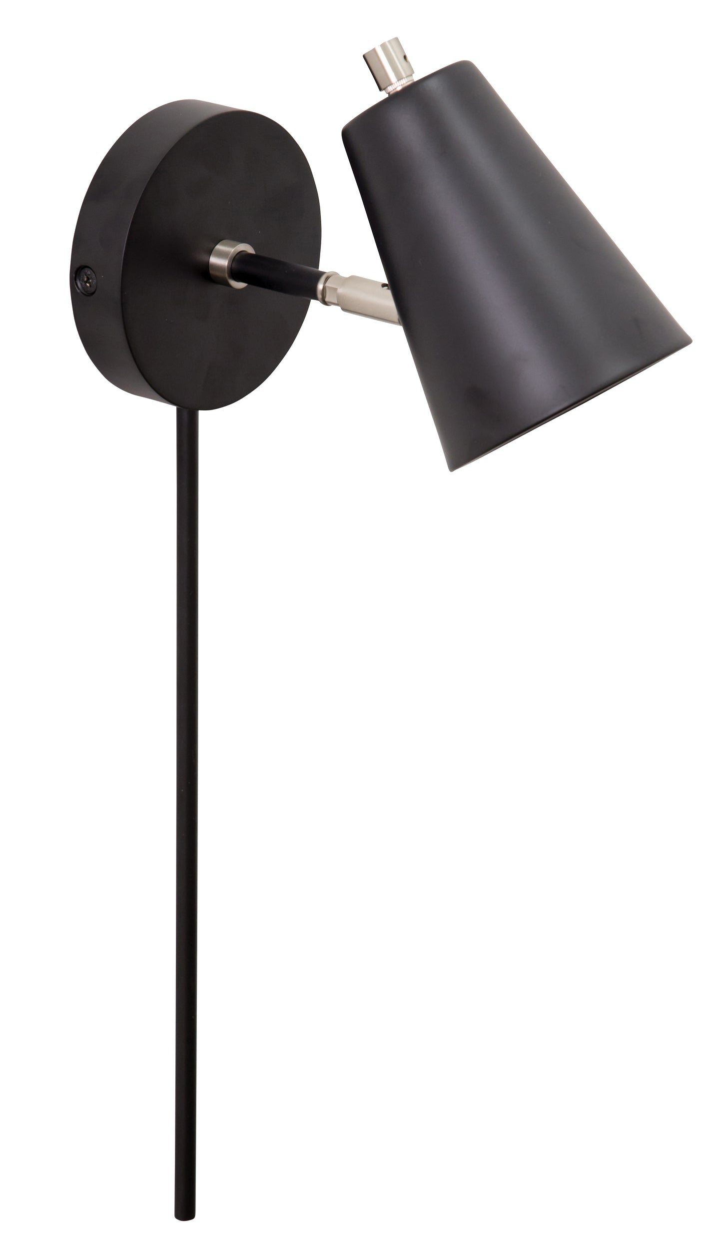 House of Troy Kirby LED wall lamp in black with satin nickel accents K175-BLK