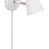 House of Troy Kirby LED wall lamp in white with satin nickel accents