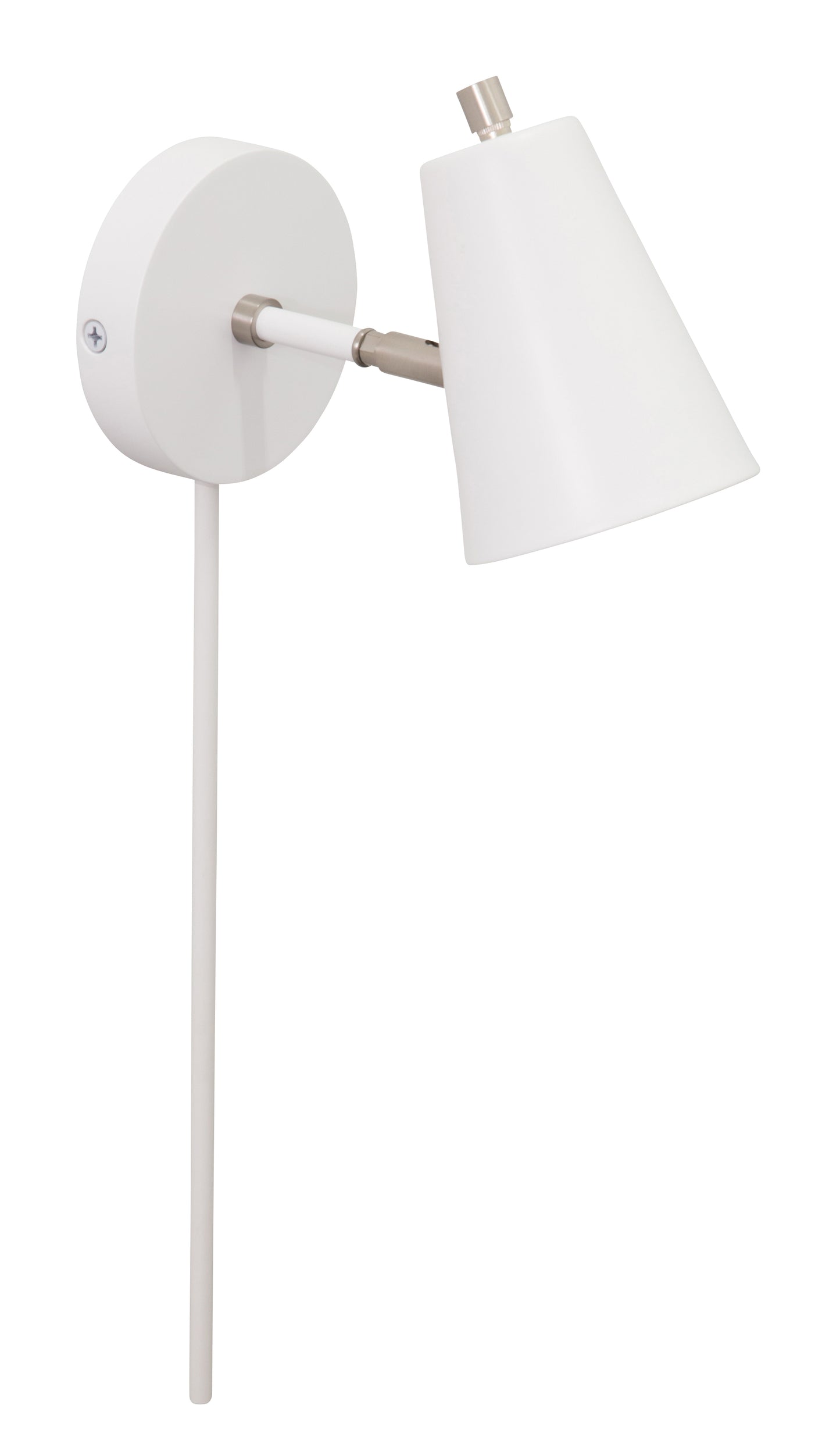 House of Troy Kirby LED wall lamp in white with satin nickel accents K175-WT