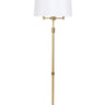 House of Troy Killington Brushed Brass 6-way Floor Lamps with hardback shade