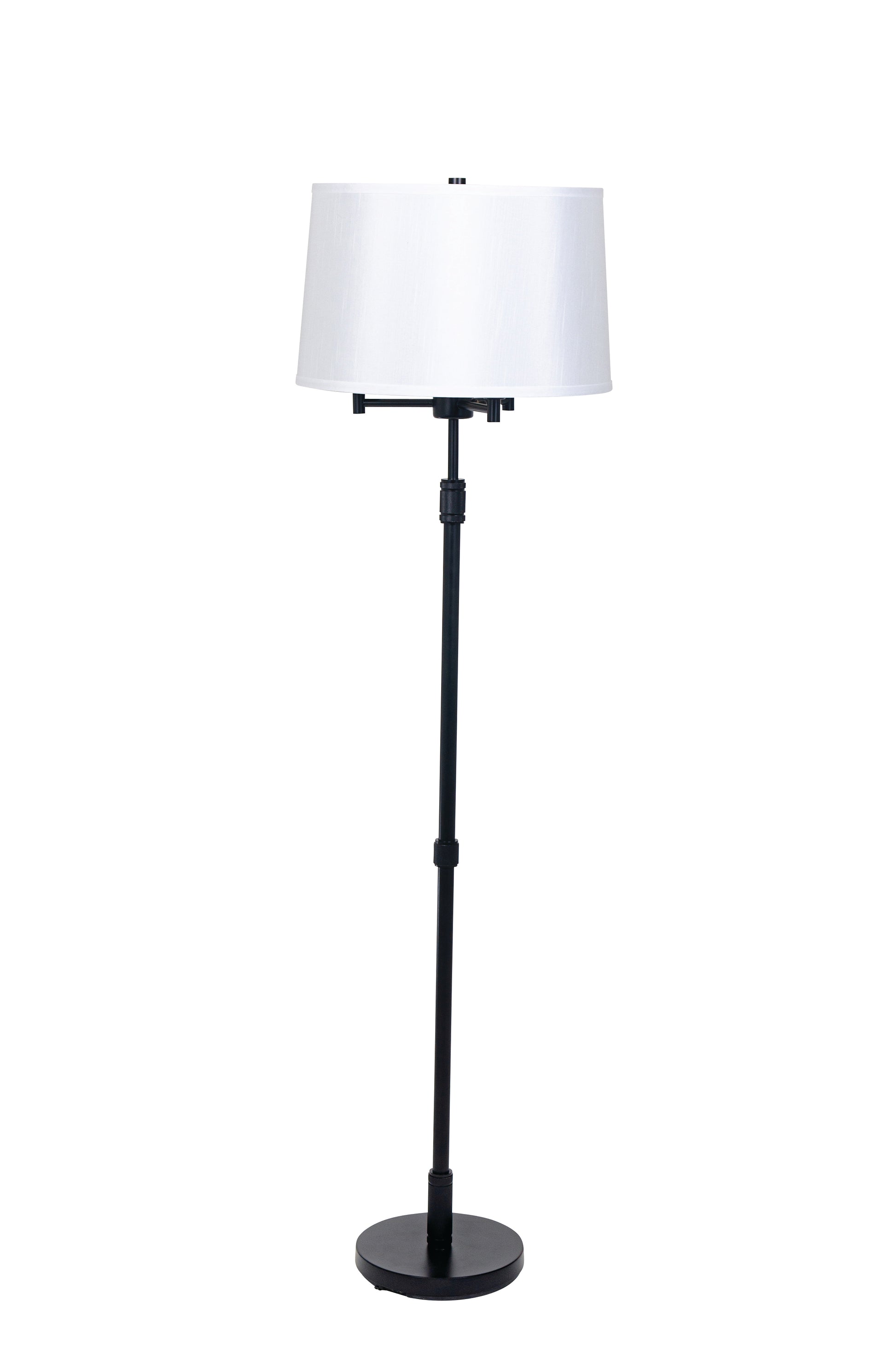 House of Troy Killington Black 6-way Floor Lamp with hardback shade KL300-BLK