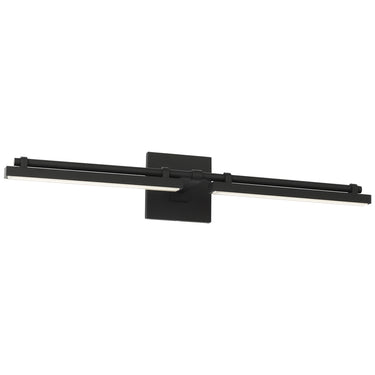 Kal Medium Vanity Light in Nightshade Black for commercial restrooms and home bathrooms