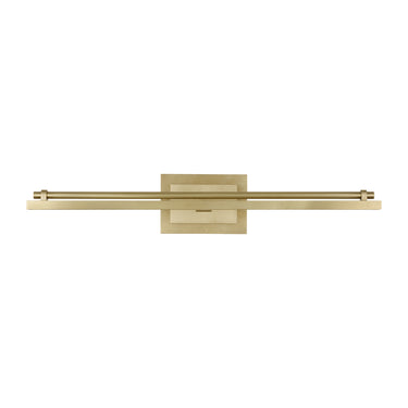 Kal 24-inch LED picture light in Natural Brass for illuminating framed artwork in homes and commercial spaces