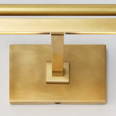 Natural Brass 24" picture light with integrated LED for home hallways, retail interiors, and professional settings