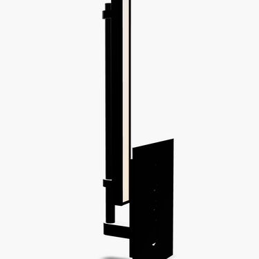 Integrated LED black wall sconce with sleek industrial design for commercial interiors