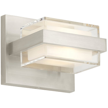 Kamden Satin Nickel Finish Wall Light, Integrated LED, 11.8 Watt, Modern Vanity Light