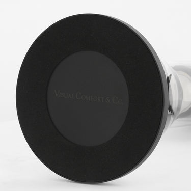 Sleek black rechargeable table lamp with minimalist design and warm white LED lighting