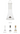 Portable LED table lamp in natural brass, black and white finish with minimalist style and soft white lighting