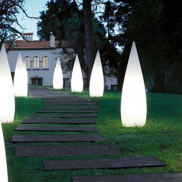 Kanpazar opal white outdoor lamp by Jon Santacoloma
