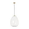 Kapoor Large Pendant with clear hand-blown glass shade for modern kitchens and upscale restaurant lighting