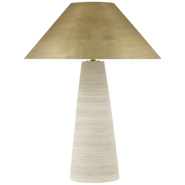 Visual Comfort Karam table lamp with included LED bulbs, perfect for hotel lobbies or living areas