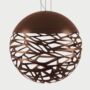 Decorative dimmable LED ceiling light for luxury hotels and contemporary homes in coppery bronze finish