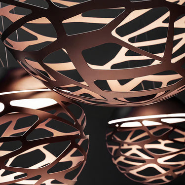 Kelly Sphere modern pendant light with glass diffuser and elegant circular design