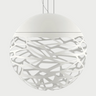 Kelly Sphere LED pendant light by Lodes in matte white finish for modern interiors