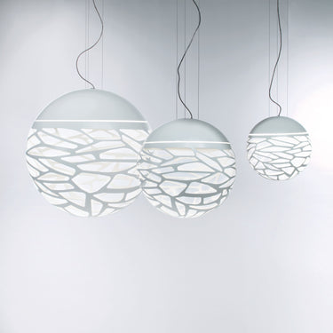 Lodes Kelly Sphere LED pendant light with geometric metal design and warm 3000K illumination
