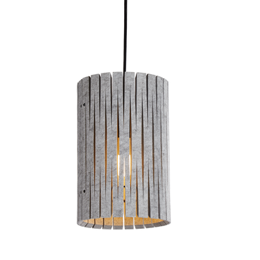 Kerflights P2 felt pendant light by Graypants in Gray felt